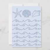 Invitation Baby Boy Blue Summer Baby shower Beach (Dos)