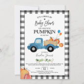Invitation Baby Boy Citrouille Camion Citrouille Baby shower (Devant)