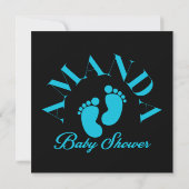 Invitation Baby Boy Cute Baby shower (Dos)