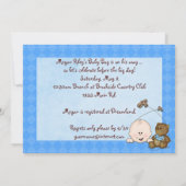 Invitation Baby Boy Douche avec avion (Dos)