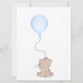 Invitation Baby BOY douche, Cadre moderne (Dos)