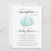 Invitation Baby Boy Douche Par Citrouille Courrier Aquarelle  (Devant)