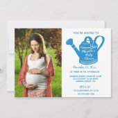 Invitation Baby Boy Douche Photo Waters Can (Devant)