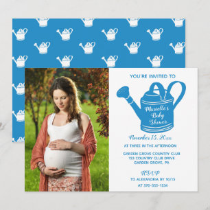Invitation Baby Boy Douche Photo Waters Can
