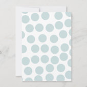 Invitation Baby boy douche pois cadre parapluie bleu (Dos)