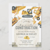 Invitation Baby Boy en construction Baby shower Camion de pom (Devant)