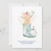 Invitation Baby Boy Fairy in Blue Teacup Baby shower (Dos)