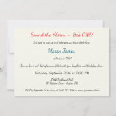 Invitation Baby Boy Firefighter 1er anniversaire (Dos)