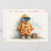 Invitation Baby Boy Firefighter 1er anniversaire (Devant / Derrière)