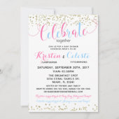 Invitation Baby Boy Girl Joint Friends Baby shower (Devant)