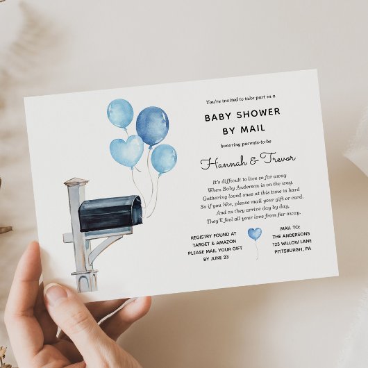Invitation Baby Boy Longue Distance Show par la poste