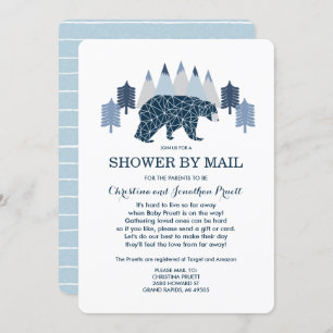 Invitation Baby Boy Modern Bear baby shower par la poste