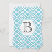 Invitation Baby Boy moderne Carré géométrique Motif douche (Dos)