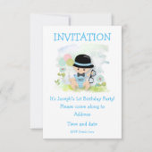 Invitation Baby Boy Première fête d'anniversaire (Devant)