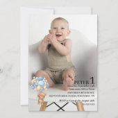 Invitation  Baby Boy’s 1st Birthday (Devant)