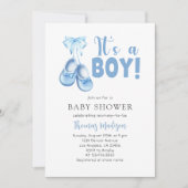 Invitation Baby Boy Shower C'est un Garçon Bleu (Devant)