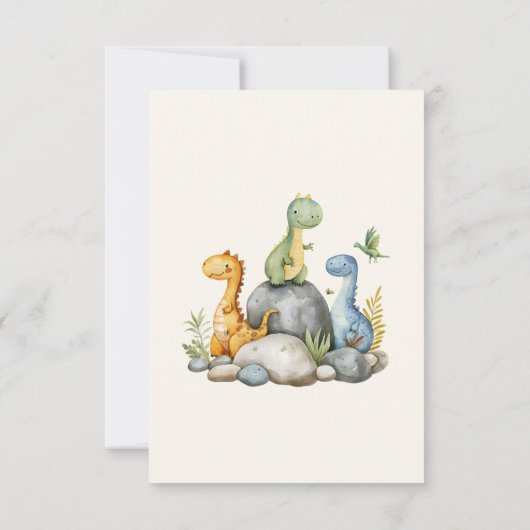 Invitation Baby Boy Shower Dinosaur Hatching Soon  (Dos)