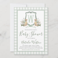 Baby Boy Shower Preppy Chien Southern Green En vic
