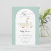 Invitation Baby Boy Silly Goose sur le Baby shower de perte (Debout devant)