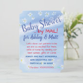 Invitation Baby Boy Soft Daisies Baby shower d'aquarelle (Debout devant)