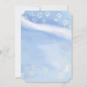 Invitation Baby Boy Soft Daisies Baby shower d'aquarelle (Dos)