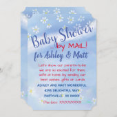 Invitation Baby Boy Soft Daisies Baby shower d'aquarelle (Devant / Derrière)