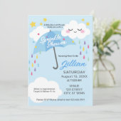 Invitation Baby Boy Sprinkle Douche (Debout devant)