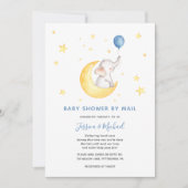 Invitation Baby Boy Star Elephant Baby shower par courrier (Devant)