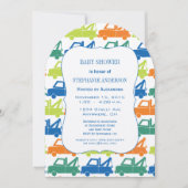 Invitation Baby Boy Tow Truck Douche (Devant)