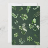 Invitation Baby Boy Tropical Jungle Safari Animaux Douche (Dos)