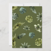 Invitation Baby Boy Tropical Jungle Safari Animaux Douche (Dos)