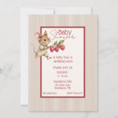 Invitation Baby Boy Woodland Animal Douche (Devant)