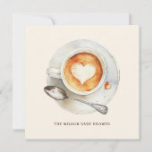 Invitation Baby brasse un Baby shower café moderne (Dos)