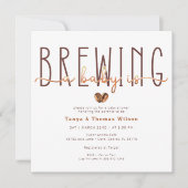 Invitation Baby brasse un Baby shower café moderne (Devant)