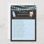 Invitation Baby Brewing Blue Qui Connaît Papa-To-Be Meilleur (Devant)