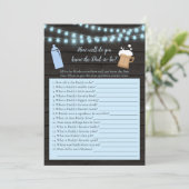 Invitation Baby Brewing Blue Qui Connaît Papa-To-Be Meilleur (Debout devant)