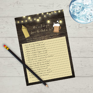 Invitation Baby Brewing Gold Qui Connaît Papa-To-Be Meilleur 