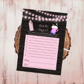 Invitation Baby Brewing Pink Devinez Le Jeu de Douche Aliment