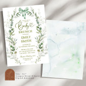 Invitation Baby Brunch Floral Coquette Bow