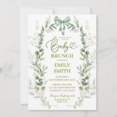 Invitation Baby Brunch Floral Coquette Bow (Devant)