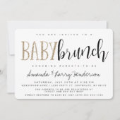 Invitation Baby Brunch Moderne pour la Naissance (Devant)