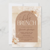 Invitation Baby Brunch Pampas Neutre Baby Shower (Devant)
