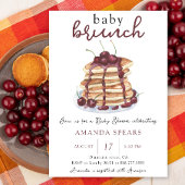 Invitation Baby Brunch Pancakes Sweet Cherry Baby shower