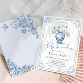 Invitation Baby Brunch Pot de gingembre en chinoiserie floral
