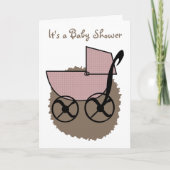 Invitation Baby Buggy Card (Devant)