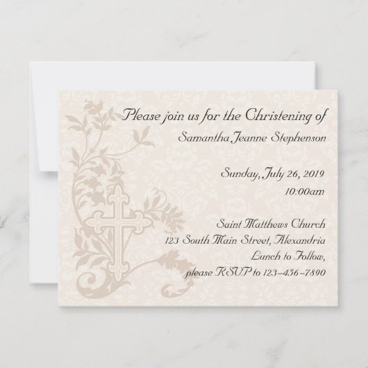 Invitation Baby Christening (Devant)