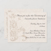 Invitation Baby Christening (Devant / Derrière)