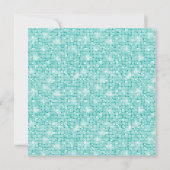 Invitation Baby & Co Noir Turquoise Bleu ethnique Bébé Fille (Dos)