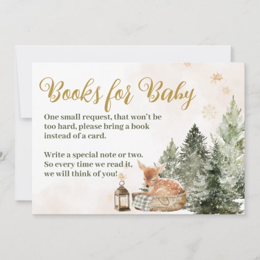 Invitation Baby Cold Outside Rustic Deer Winter Baby Shower (Devant)