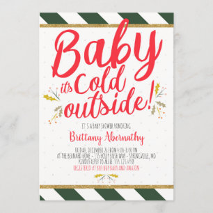 Invitation Baby de Noël Il fait froid dehors Baby shower